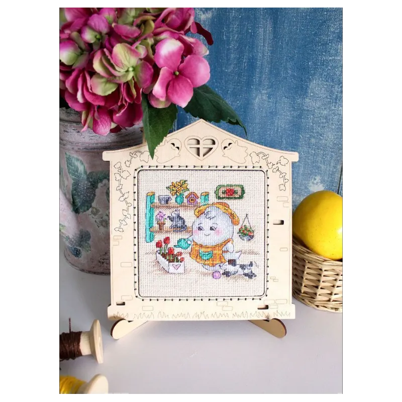 Cross stitch kit "Florist" 11x11cm SM-762 (D)
