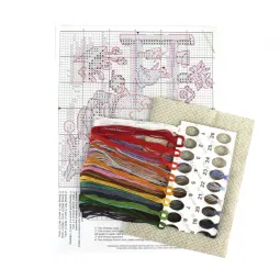 Kit de point de croix "Fleuriste" 11x11cm SM-762
