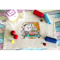 Cross stitch kit "Sweet weekend" 10x10 cm SM-763 (D)