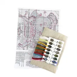 Kit de point de croix "Sweet weekend" 10x10 cm SM-763