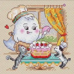 Kit de point de croix "Sweet weekend" 10x10 cm SM-763