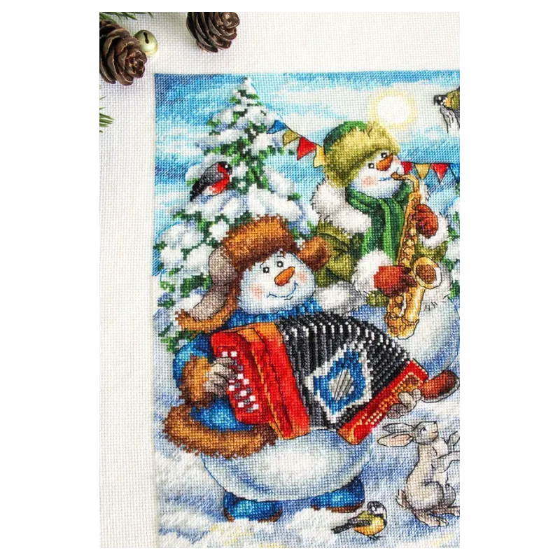 Cross stitch kit "Merry orchestra" 25x32 cm SNV-871