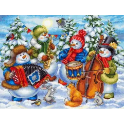 Kit de point de croix "Joyeux orchestre" 25x32 cm SNV-871