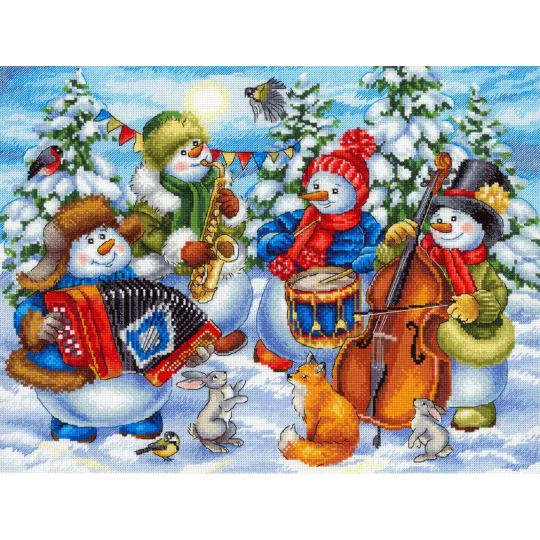 Cross stitch kit "Merry orchestra" 25x32 cm SNV-871