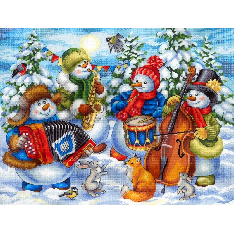 Cross stitch kit "Merry orchestra" 25x32 cm SNV-871