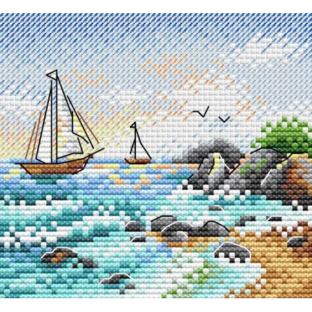 Cross stitch kit "On the sea wave" SM-642