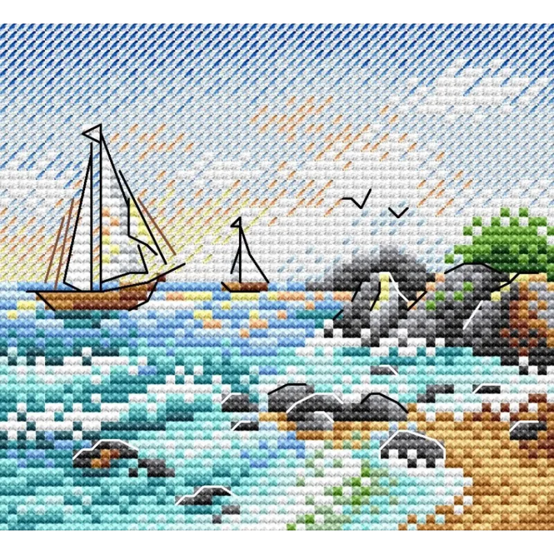 Cross stitch kit "On the sea wave" SM-642