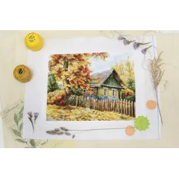 Kit de point de croix "Maison sur la colline" SNV-839