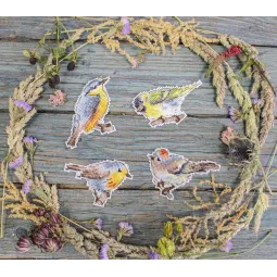 Kit de point de croix "Oiseaux exprimés. Aimants" SR-892