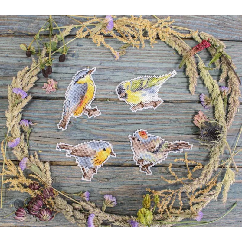 Kreuzstich-Set „Gesprochene Vögel. Magnete“ SR-892