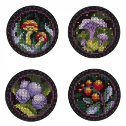 Kit de point de croix "Histoires de la forêt. Badges. Aimants" ST-1023