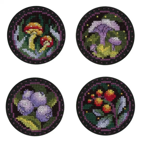 Kit de point de croix "Histoires de forêt. Badges. Aimants" ST-1023