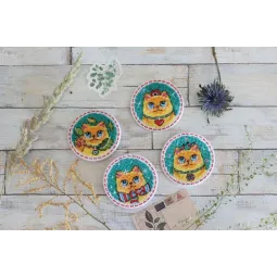 Kit de point de croix "Chats. Badges. Aimants" ST-977