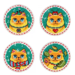 Kreuzstich-Set "Katzen. Abzeichen. Magnete" ST-977