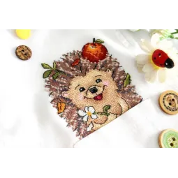 Water-soluble canvas cross stitch kit "Hedgehog" SV-811