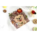Water-soluble canvas cross stitch kit "Hedgehog" SV-811 Water-soluble canvas cross stitch kit "Hedgehog" SV-811