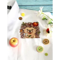 Water-soluble canvas cross stitch kit "Hedgehog" SV-811