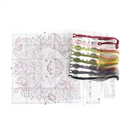 Water-soluble canvas cross stitch kit "Hedgehog" SV-811