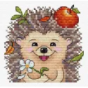 Water-soluble canvas cross stitch kit "Hedgehog" SV-811 Water-soluble canvas cross stitch kit "Hedgehog" SV-811