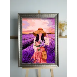 Piešimas pagal skaičius rinkinys Levandų aromatai 40x50 cm W014