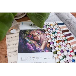 Counted cross stitch kit "Bed of Flowers" 42x28cm SLETIL8081