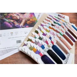 Kit de point de croix compté "Lit de fleurs" 42x28cm SLETIL8081