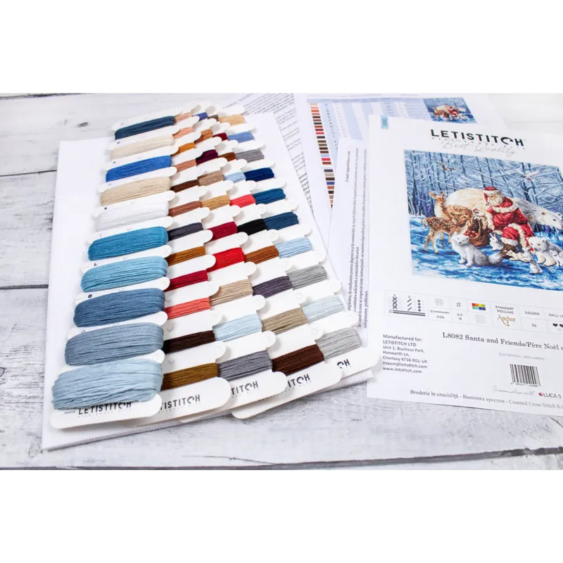 Zählkreuzstich-Set "Santa and Friends" 38x38cm SLETIL8082