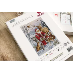 Kit de point de croix "Les amis de la forêt" 30x43cm SBU5022