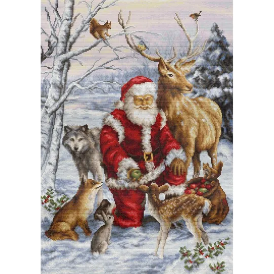 Kit de point de croix "Les amis de la forêt" 30x43cm SBU5022