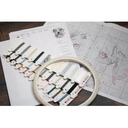 Zählbares Kreuzstich-Set mit Bügel "Der Dalmatiner" 15x16cm SBC208