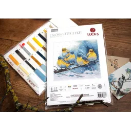 Gezählter Kreuzstich-Set "Eastern Bluebirds" 22x21cm SBU5028