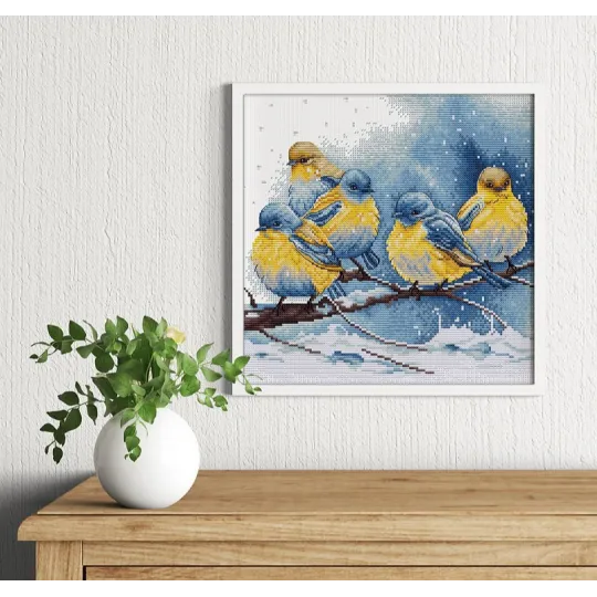 Набор для вышивания крестом "Eastern Bluebirds" 22x21cm SBU5028
