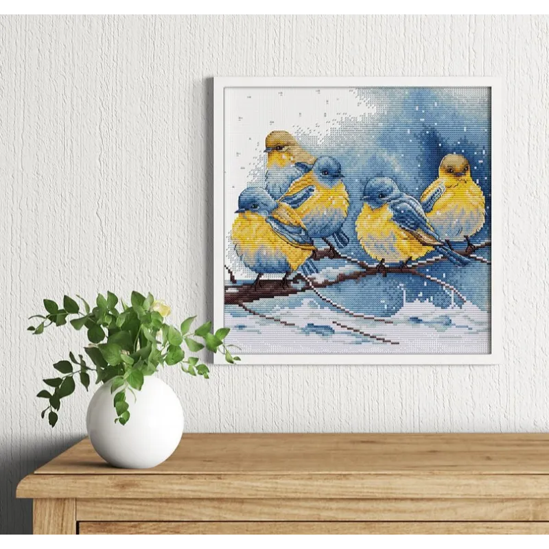 Набор для вышивания крестом "Eastern Bluebirds" 22x21cm SBU5028