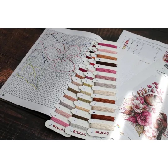 Kit de point de croix compté "Les oiseaux - Printemps" 22x21cm SB2420