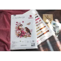 Zählkreuzstich-Set "Die Vögel - Frühling" 22x21cm SB2420