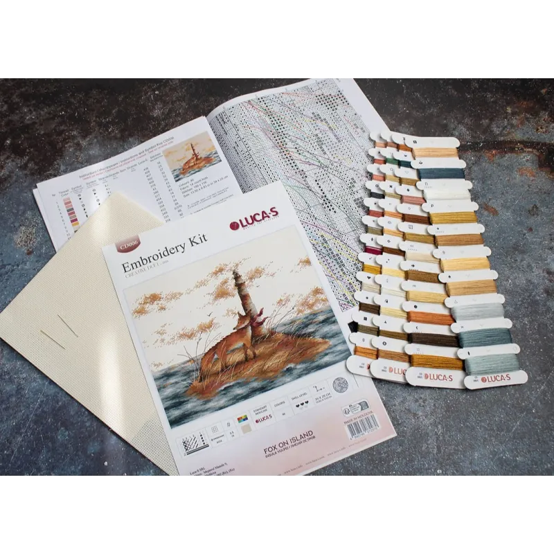 (Discontinued) Kit de point de croix compté "Renard sur l'île" 34x25cm SCD006