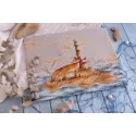 (Discontinued) Kit de point de croix compté "Renard sur l'île" 34x25cm SCD006