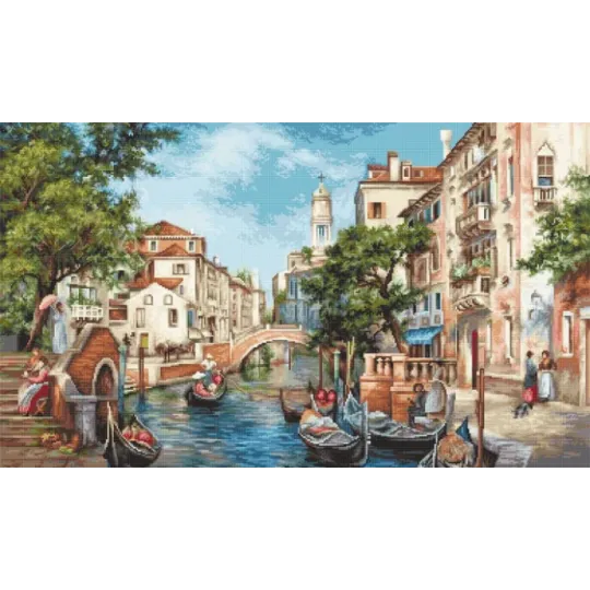Gezählter Kreuzstich-Set "Die Straßen von San Polo" 39x23 cm SG589