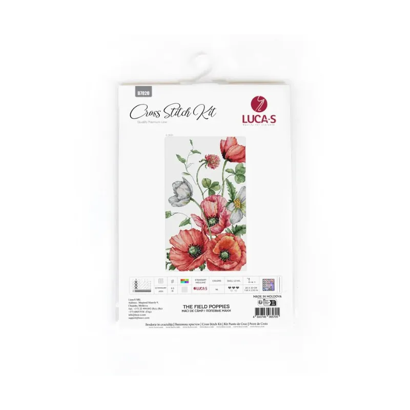 Counted Cross Stitch kit "The Field Poppies" 20x32cm SB7020