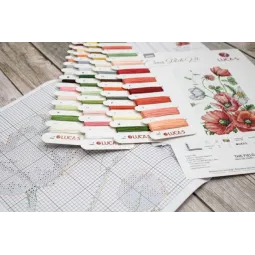 Skaičiuojamo kryželio rinkinys "Lauko aguonos" 20x32cm SB7020