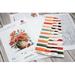 Набор для вышивания крестиком "Летние рубины" 30x30см SB7022