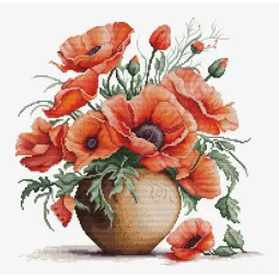 Kit de Point de Croix Compté "Rubis d'été" 30x30cm SB7022