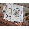 Kit de point de croix avec cerceau inclus "Welsh Corgi" 14x15 cm SBC212