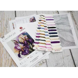 Kit de point de croix compté "Iris Burgermeister" 22x22cm SB7023