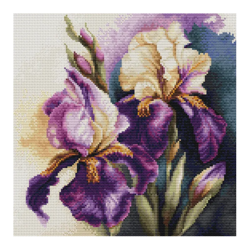 Kit au point de croix compté "Iris Burgermeister" 22x22cm SB7023