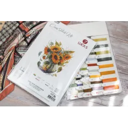 Счётный крест набор «Ваза с подсолнухом» 24x27см SB7025