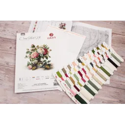 Zählkreuzstich-Set "Vase mit Rosen" 31x30cm SB7026