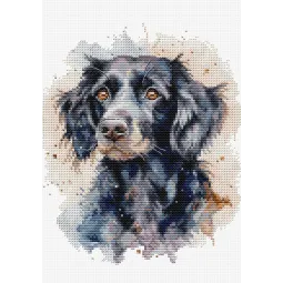 Counted Cross Stitch Kit with Hoop Included "The Border Collie" 17x20cm SBC213
