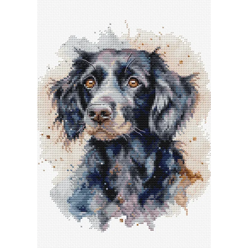 Gezählter Kreuzstichpackung mit Rahmen inklusive "The Border Collie" 17x20cm SBC213
