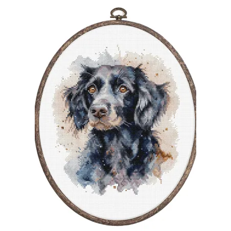 Gezählter Kreuzstichpackung mit Rahmen inklusive "The Border Collie" 17x20cm SBC213